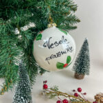 Personaliziran obesek za smreko (XL) - Božična jagoda