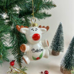 Obesek jelenček za smreko - Božična jagoda