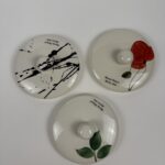 Bel keramični pokrov za piškotnike L