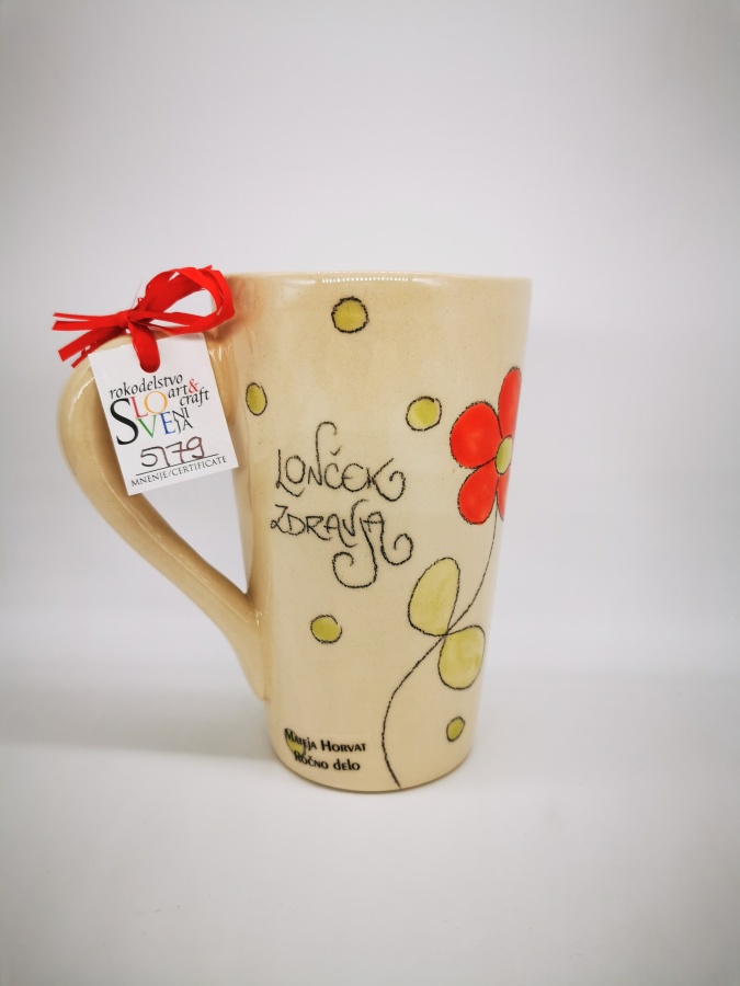 Visoki lonček - Rdeče rožice (0.5 L)