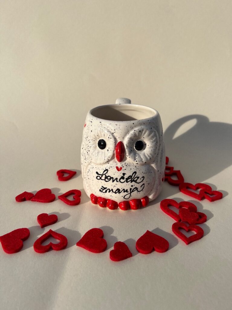 Skodelica Sova - Srčki (0.3 L)