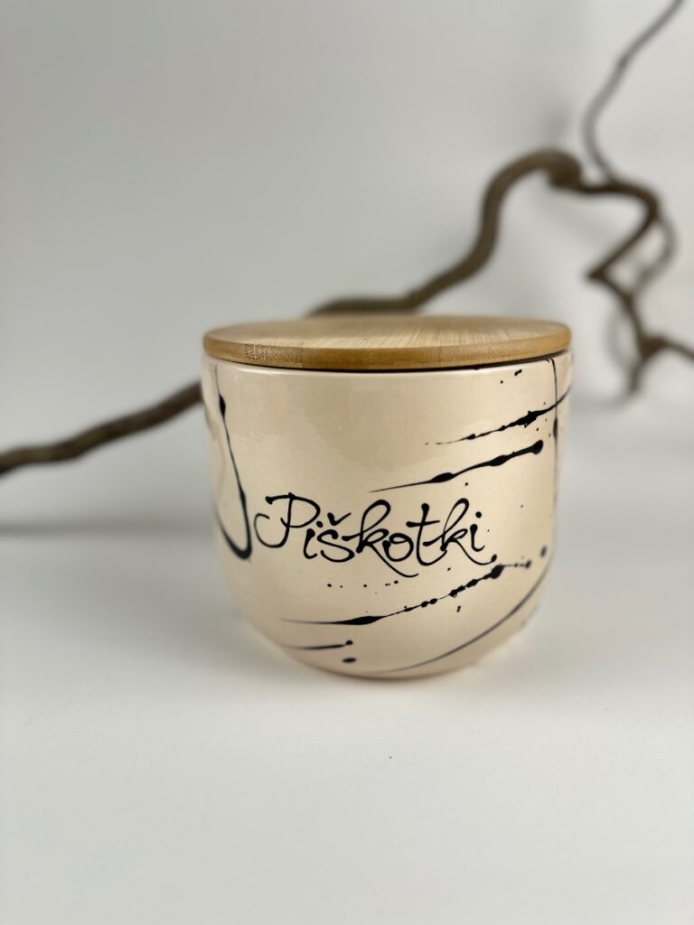 Srednji piškotnik z lesenim pokrovom - Splash