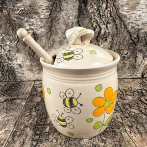 Doza za med - Oranžne rožice