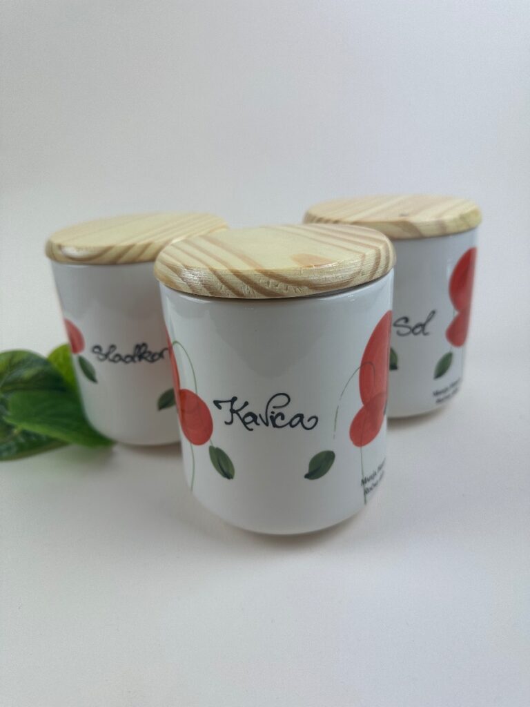 Doza z bambusovim pokrovom - Mak