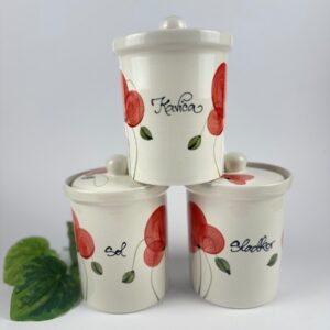 Doza M s keramičnim pokrovom - Mak