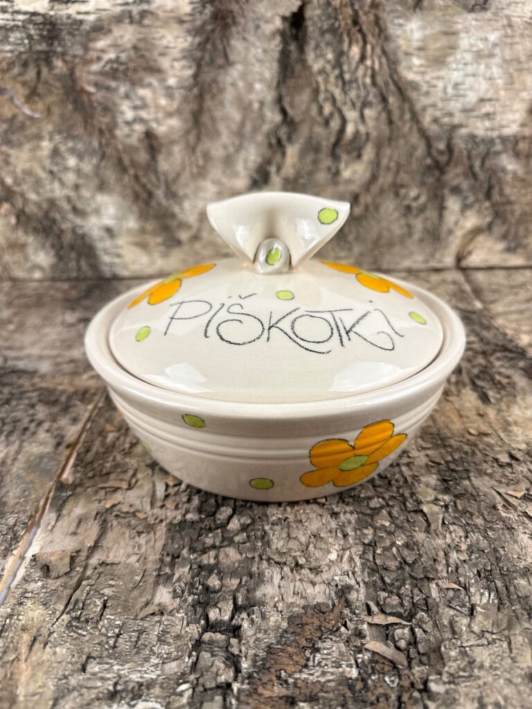 Nizek piškotnik - Oranžne rožice
