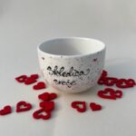 Skledica za kosmiče z ročajem - Srčki