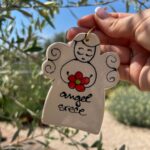 Obesek angel - Rdeče rožice
