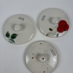 Bel keramični pokrov za piškotnike XL