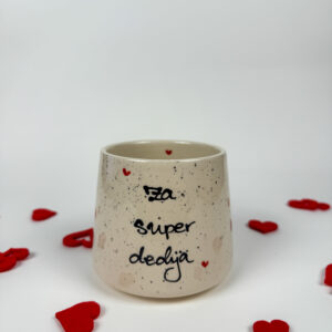 Skodelica Upti s posvetilom za moške - Srčki (0.35 L)