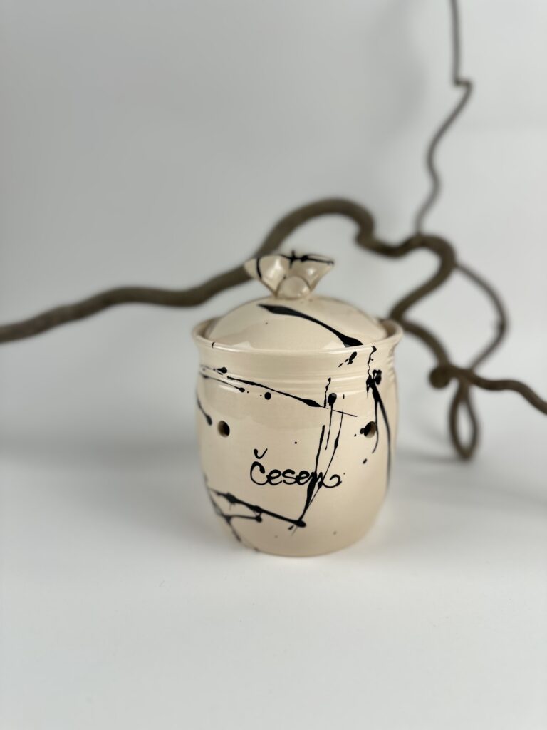 Doza za česen s keramičnim pokrovom - Splash