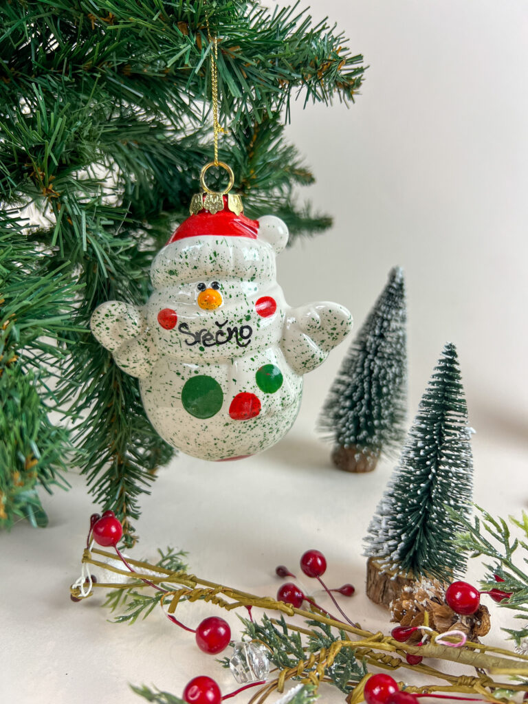 Obesek snežak za smreko - Božične pike