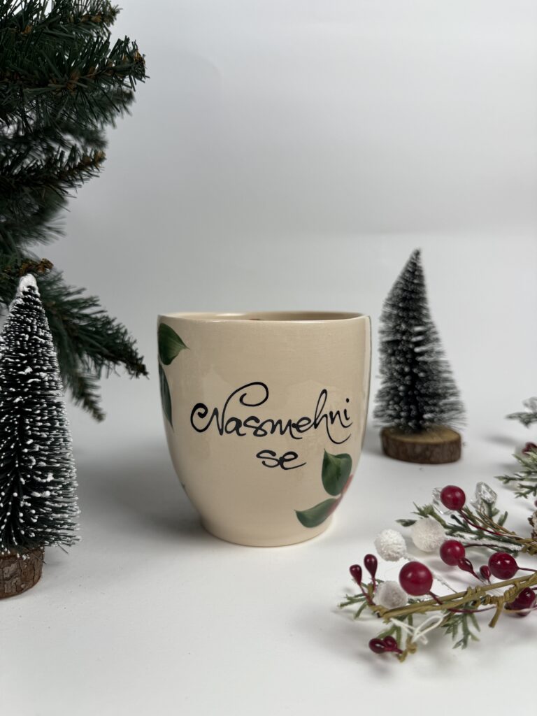 Širok lonček - Božična jagodaa (0.5 L)