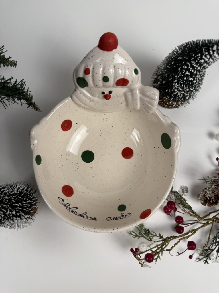 Skledica- Snežak Božične pike