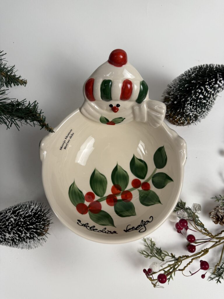 Skledica- Snežak Božična jagoda