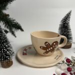 Mala skodelica s podstavkom – Božični Gingerbread