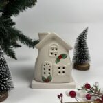 Hiška za čajno svečko - Božična jagoda